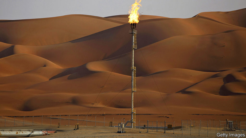 Profits fall sharply at Saudi Aramco, the world’s biggest oil firm