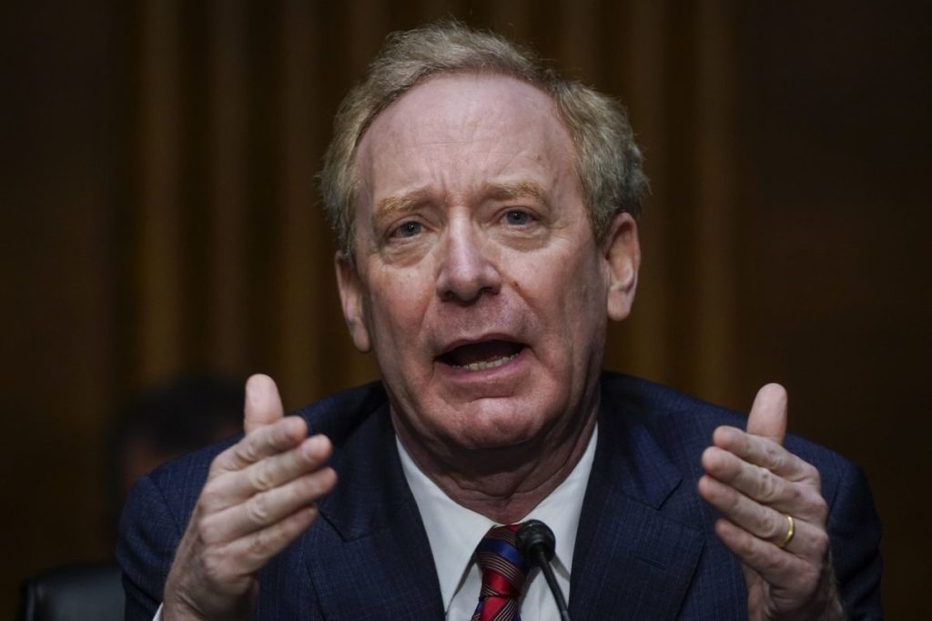 Microsoft’s Brad Smith Renews Attack on Google Over Web Content