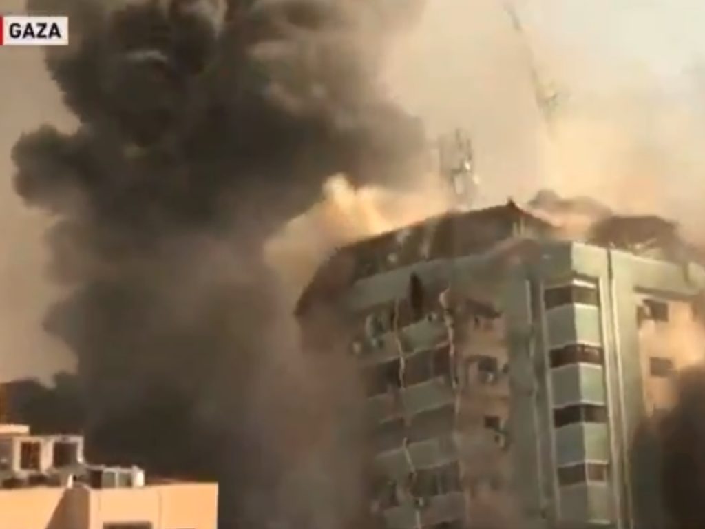 Israeli airstrike destroys Gaza media building housing the offices of the Associated Press and Al Jazeera