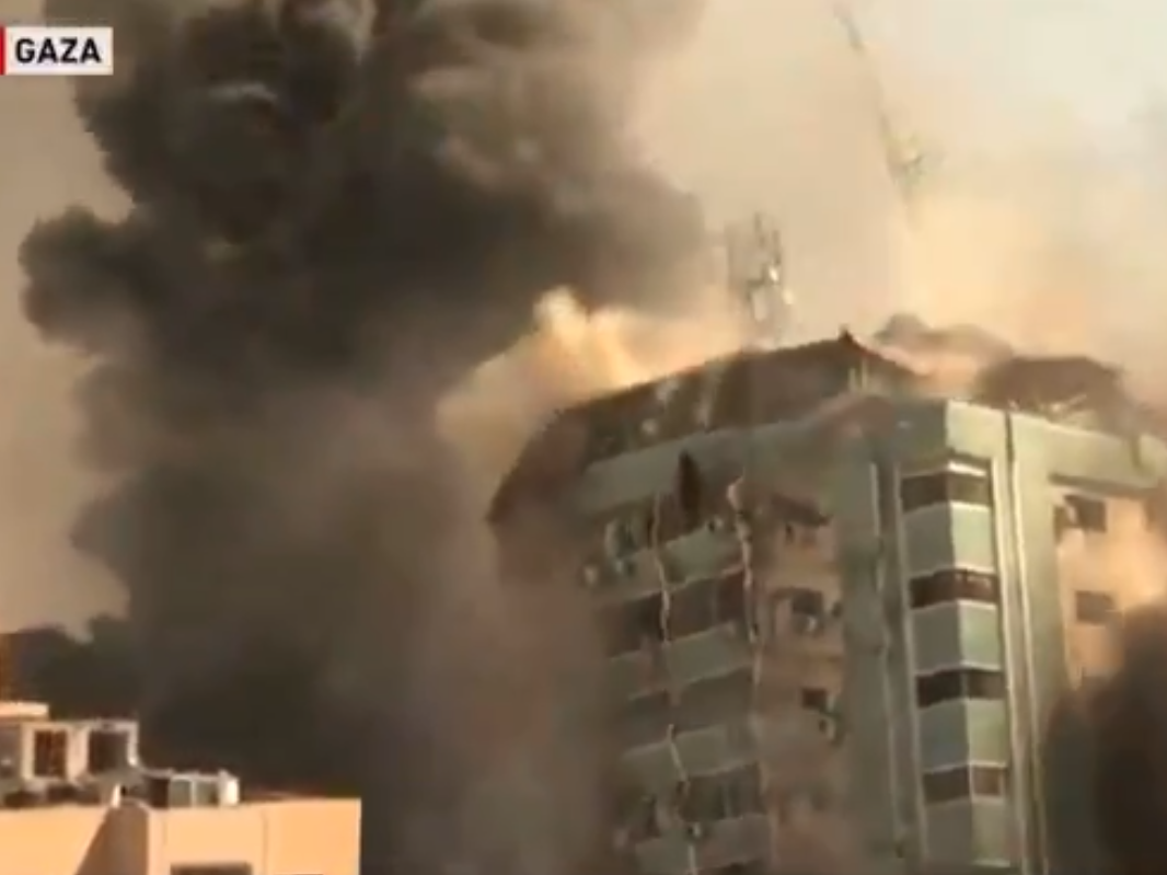 Israeli airstrike destroys Gaza media building housing the offices of the Associated Press and Al Jazeera