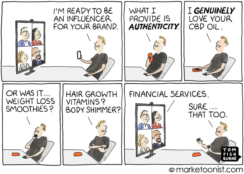 Truth in influencers: Marketoon of the Week