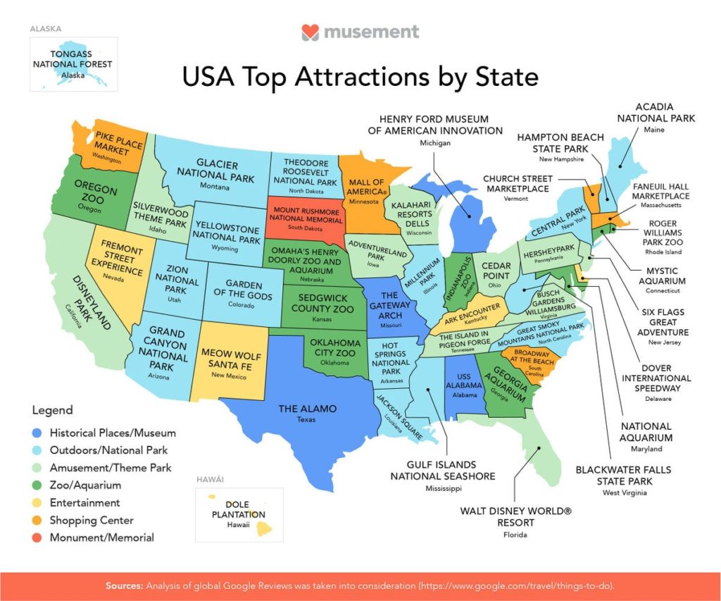 Here’s The Most Popular Attraction In Your State (It’s Probably A Park)