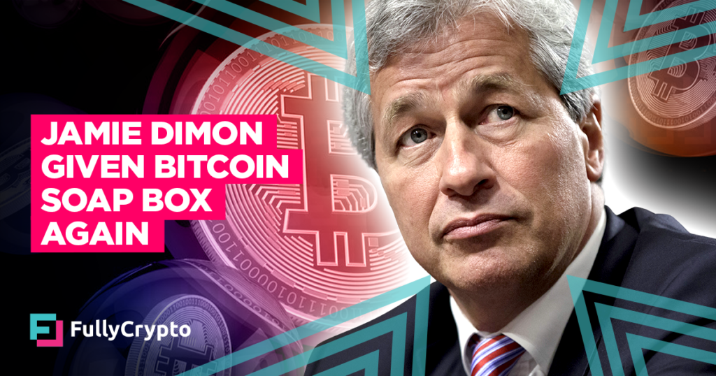 Jamie Dimon Given Bitcoin Soap Box Again