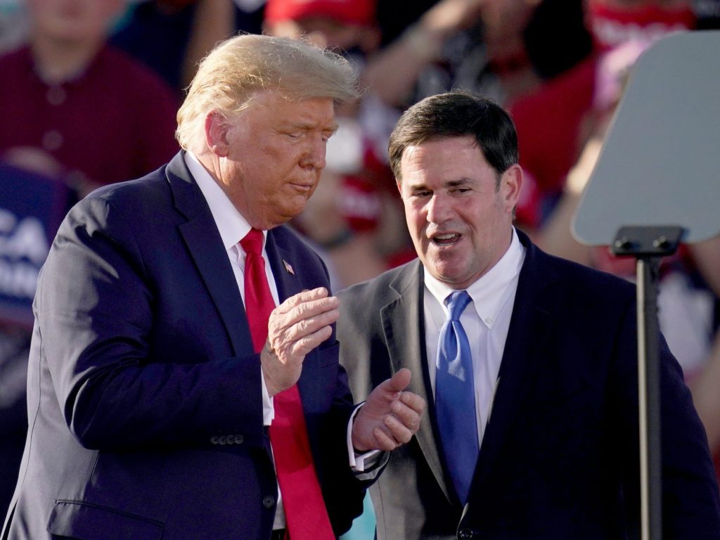 Trump says he will ‘never’ endorse Republican Doug Ducey if the Arizona governor jumps into the state’s 2022 Senate race