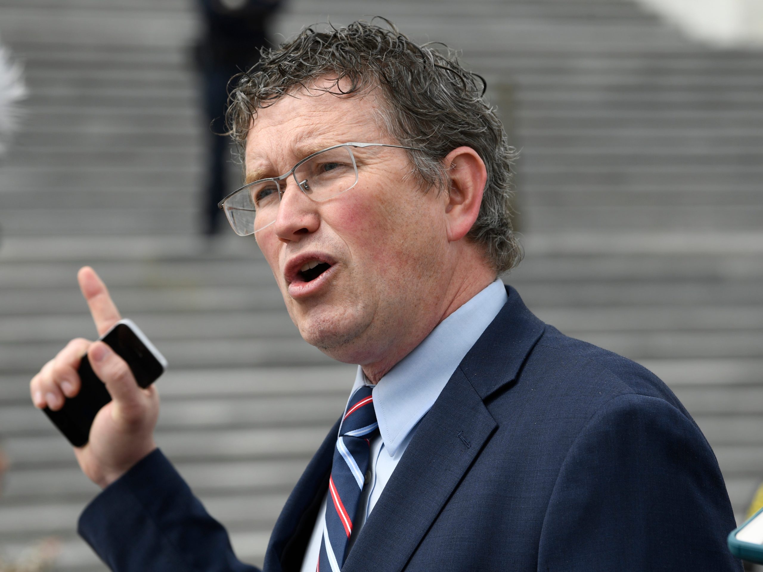 US Rep. Thomas Massie shared a quote on Twitter he misattributed to French philosopher Voltaire. It was actually said by an American neo-Nazi.