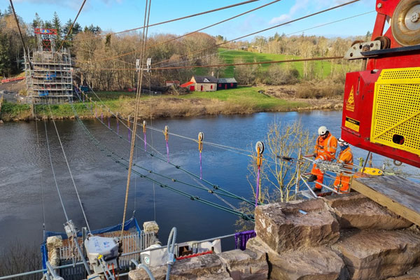 Union Chain Bridge reassembly begins