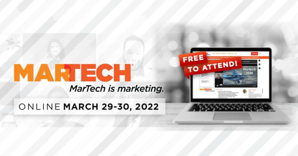 MarTech is ONLINE in just 2 weeks – grab your free pass now
