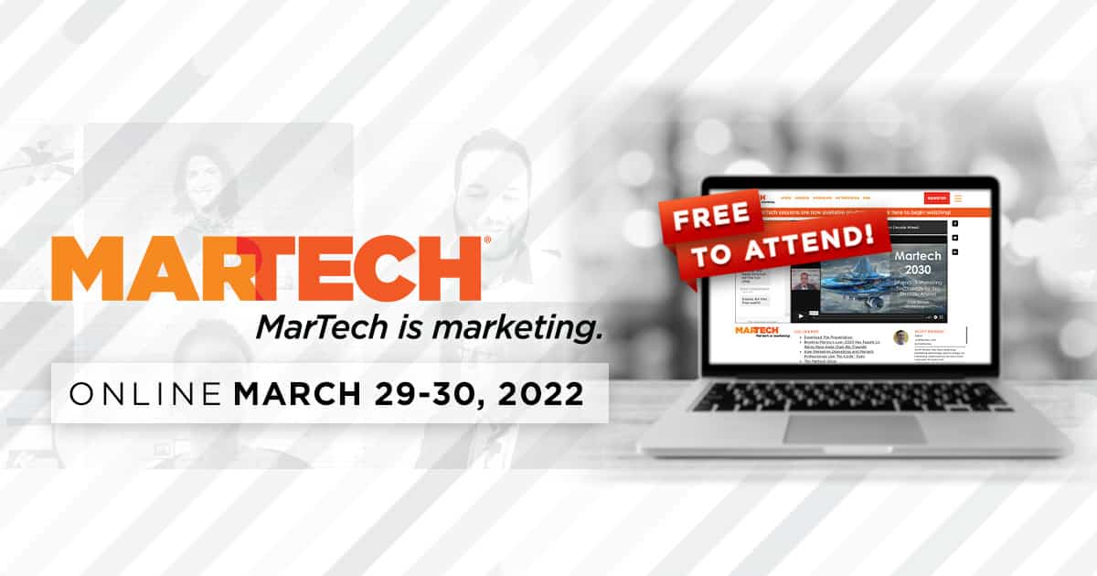 MarTech is ONLINE in just 2 weeks – grab your free pass now