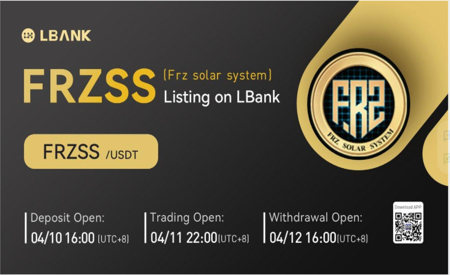 LBank Exchange to list Frz Solar System (FRZSS) on 11 April 2022