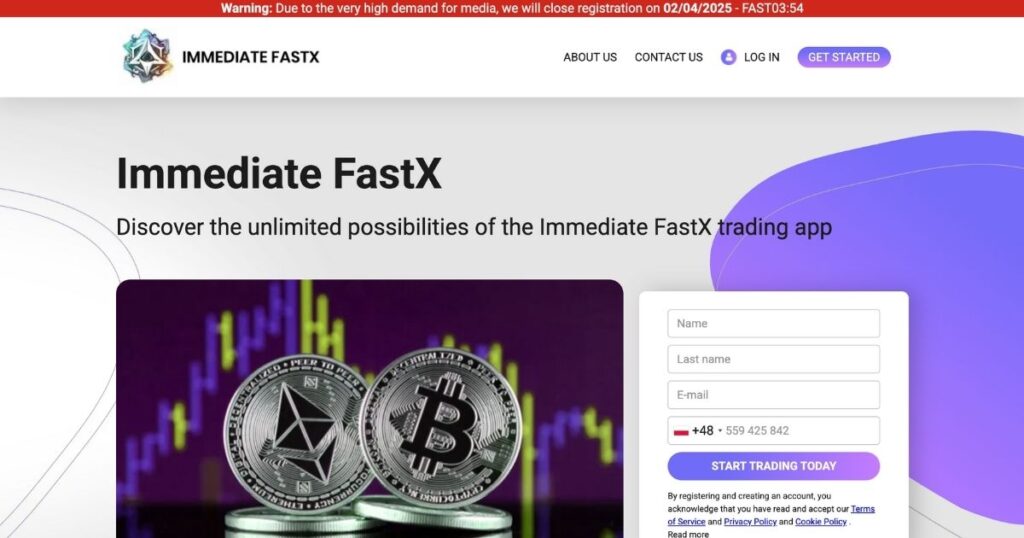 ImmediateFastx: Simplified cryptocurrency trading tool