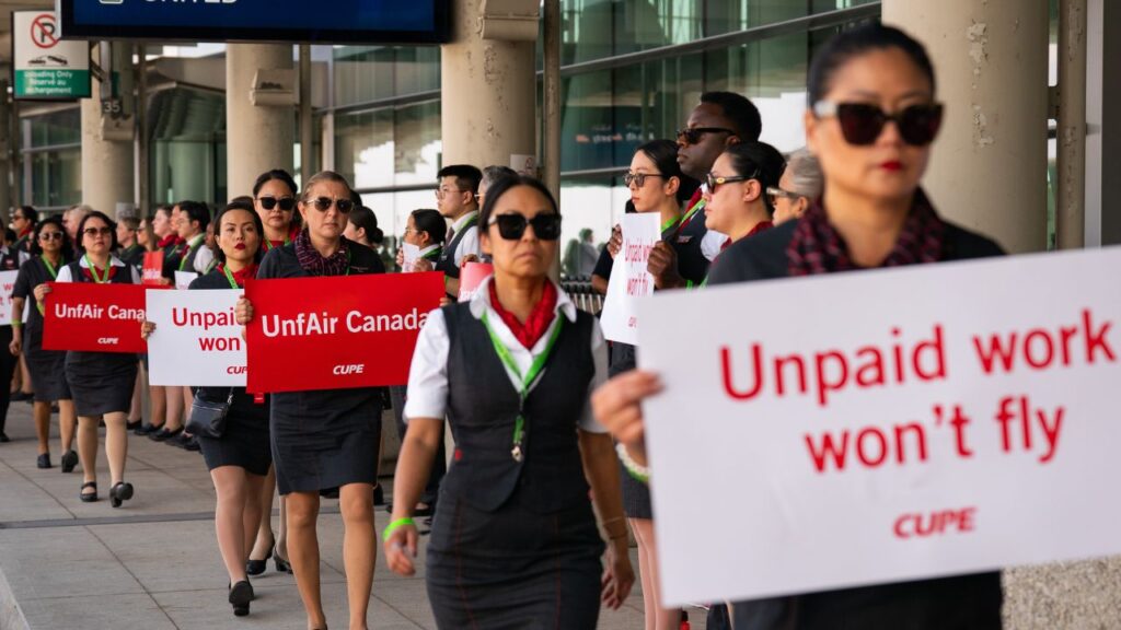 Air Canada grounds flights as flight attendants go on strike