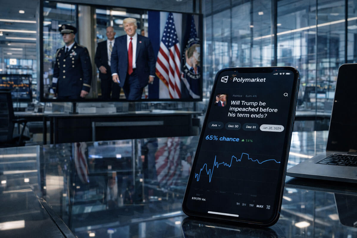 Bitcoin rebounds as oil cools but Trump impeachment odds show markets still on edge