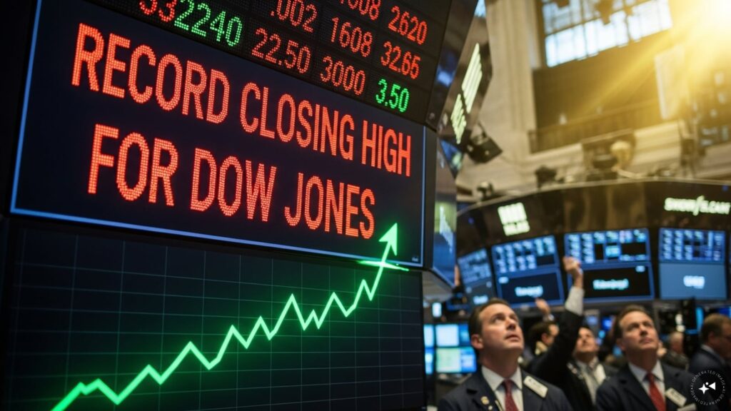 Dow Jones ends at record closing high, oil falls amidst contradictory reports on Iran deal