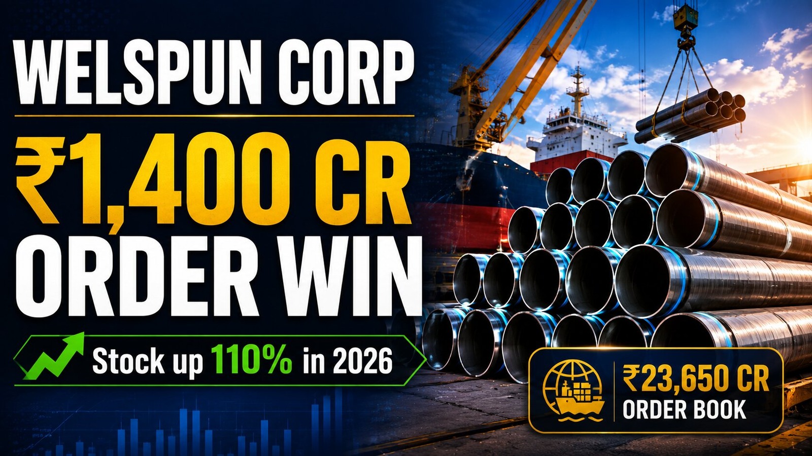 Welspun Corp shares extend 2026 gains to 110% after another ₹1,400 crore order win